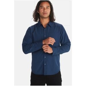 Marmot Aerobora long sleeve Shirt Roll-Up navy blue Lightweight Travel Small NEW
